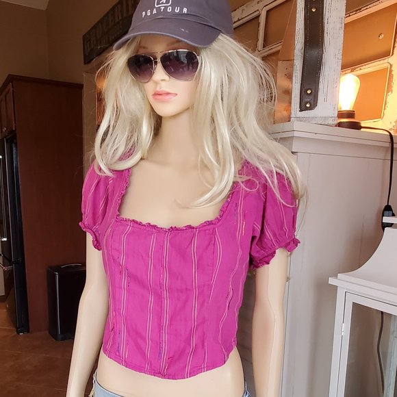 NWT Free People Serotonin Corset Top in Raspberry Sherbet S - Picture 4 of 16